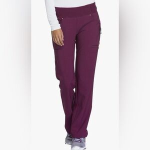 Small Cherokee iFlex Scrubs for Women, Yoga-Inspired Knit Waistband Scrub Pants